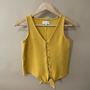 Texture & Thread By Madewell Mustard Yellow Button Down Tank